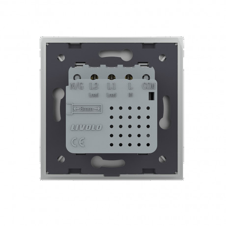 Сенсорный выключатель Sense 2 сенсора Livolo серый (722000215)